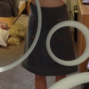 Vintage new See by Chloe high waisted wool herringbone a-line career midi skirt